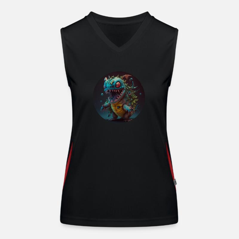 Süsses Monster Comic Funktionelles Kontrast-Tank Top für Frauen