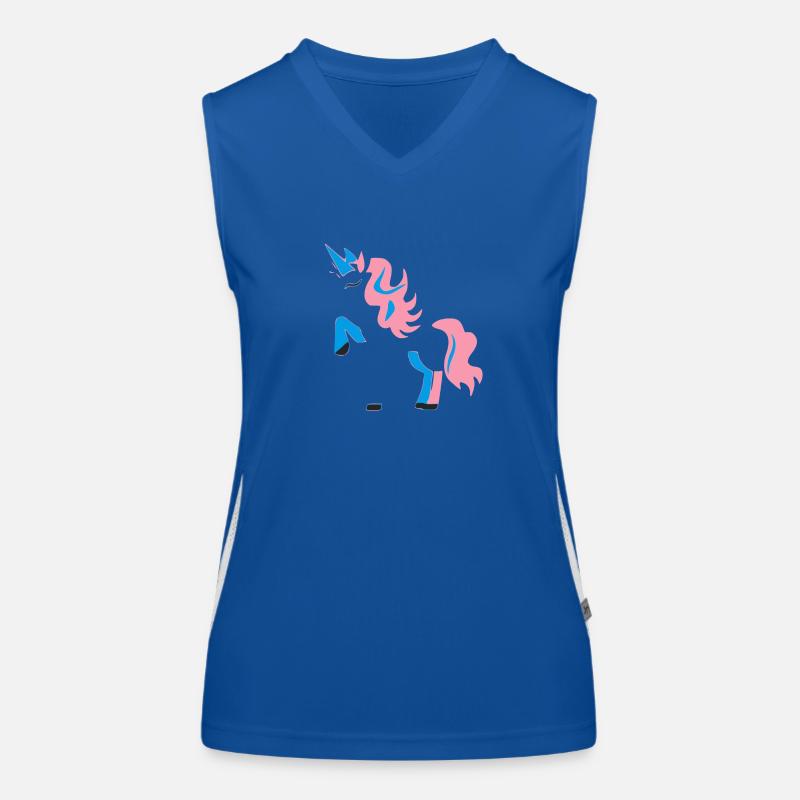 Das Einhorn Funktionelles Kontrast-Tank Top für Frauen