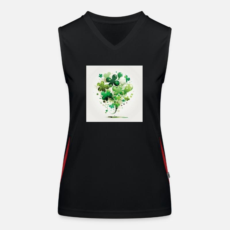 Clover balloon composition Women's Functional Contrast Tank Top