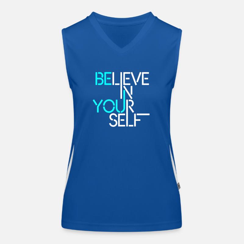 Glaube an dich selbst Funktionelles Kontrast-Tank Top für Frauen