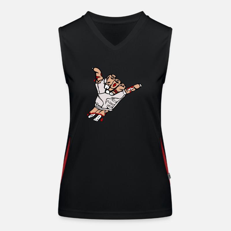 Schaka Zombie Hand Funktionelles Kontrast-Tank Top für Frauen