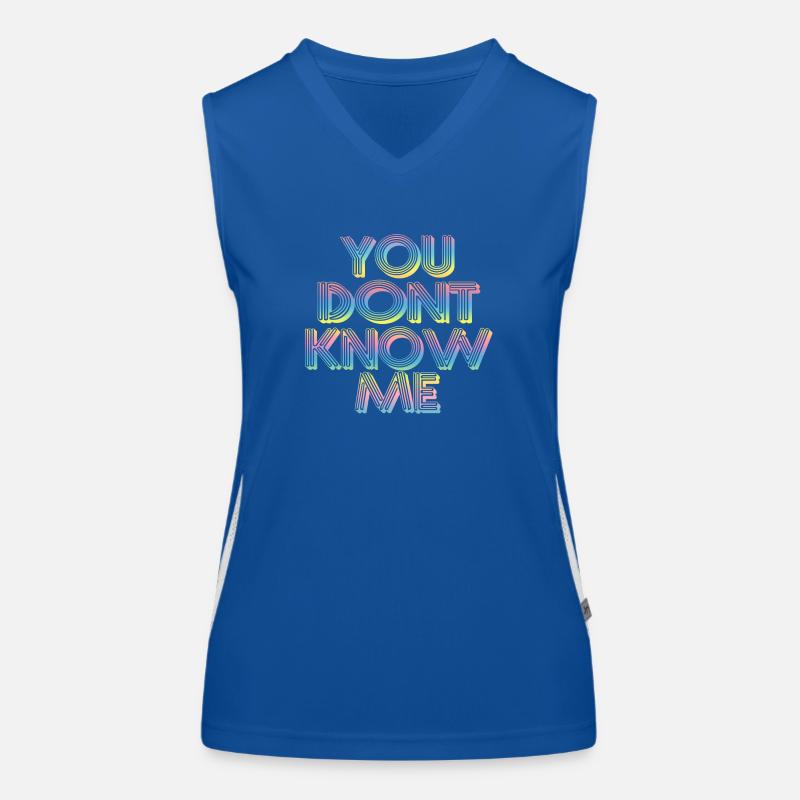 Du kennst mich nicht Funktionelles Kontrast-Tank Top für Frauen