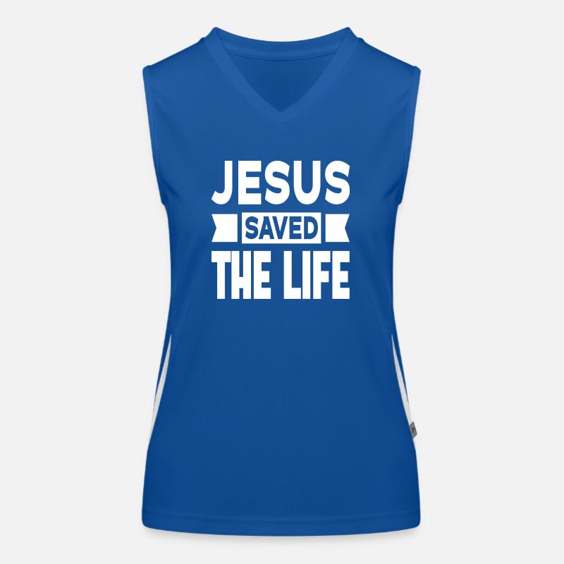 Jesus Saved The Life Funktionelles Kontrast-Tank Top für Frauen