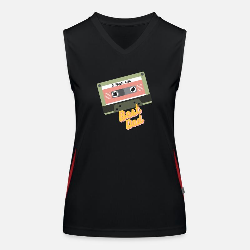 1986 Best Dad Funktionelles Kontrast-Tank Top für Frauen