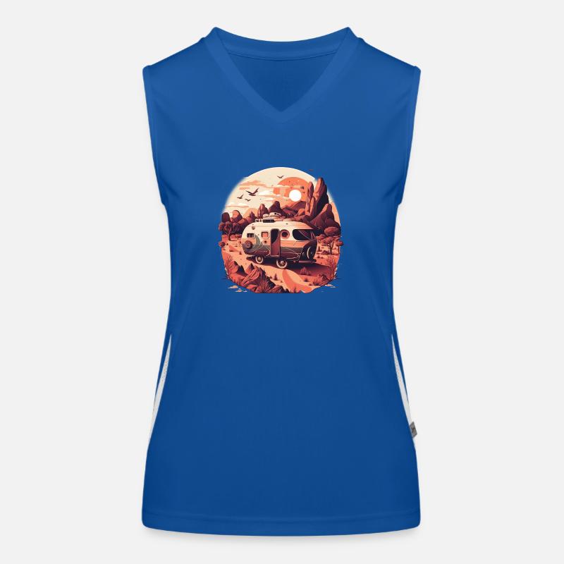 Bus Camping Adventure Outback Australia Women's Functional Contrast Tank Top