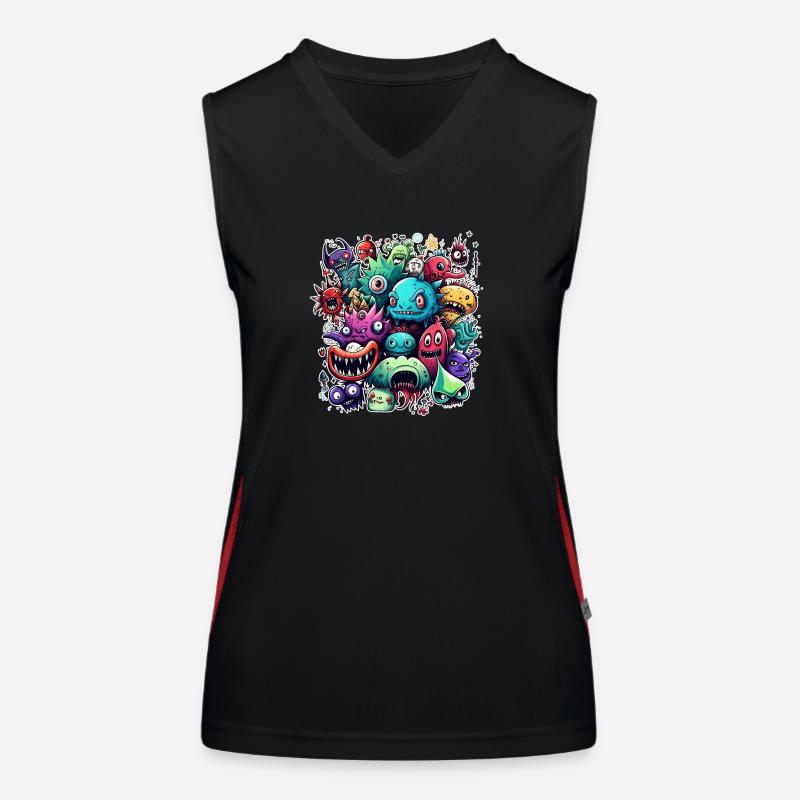 Doodle Style Women's Functional Contrast Tank Top