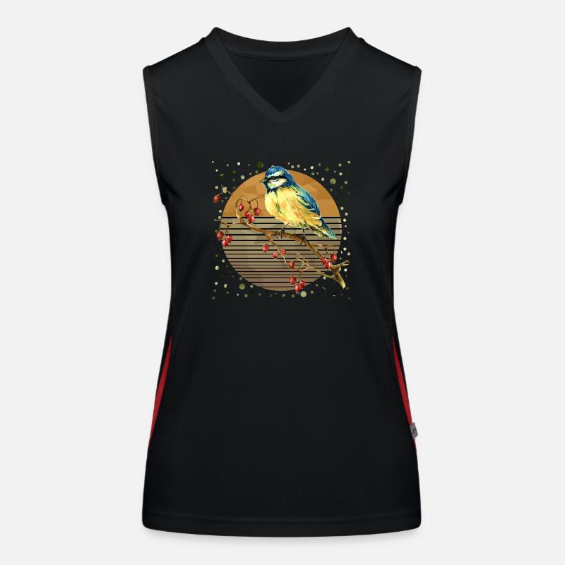 Bunter Vogel Funktionelles Kontrast-Tank Top für Frauen