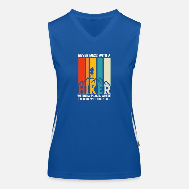 Never Mess With A hiker Women's Functional Contrast Tank Top