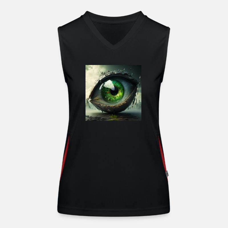 Fantasy Eye Geschenk Funktionelles Kontrast-Tank Top für Frauen