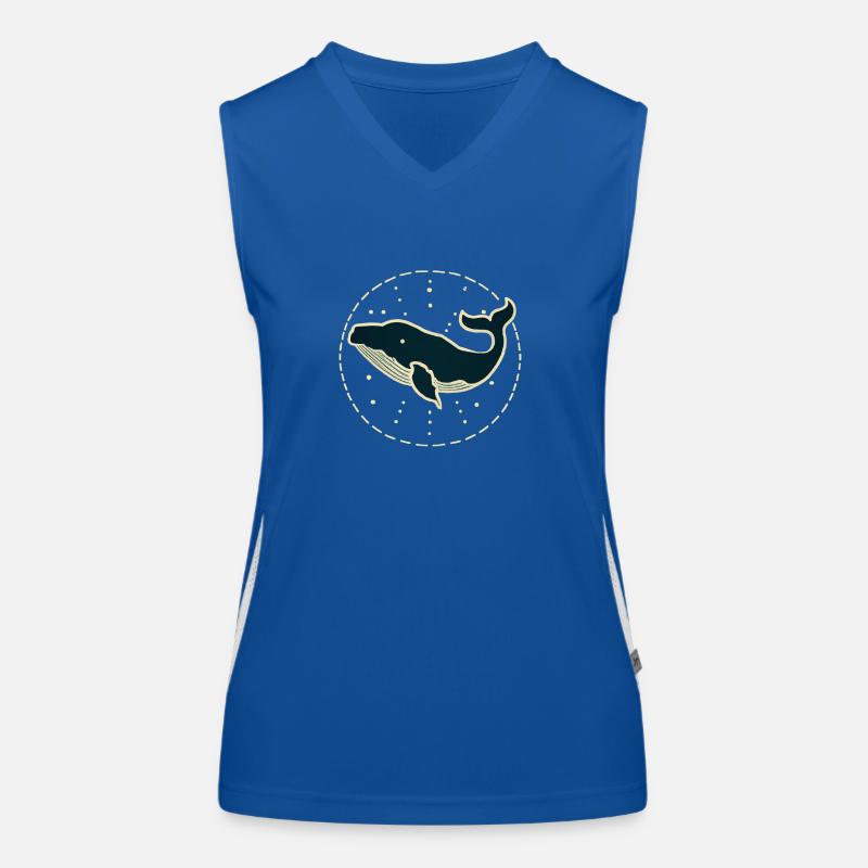 Blauwal Funktionelles Kontrast-Tank Top für Frauen