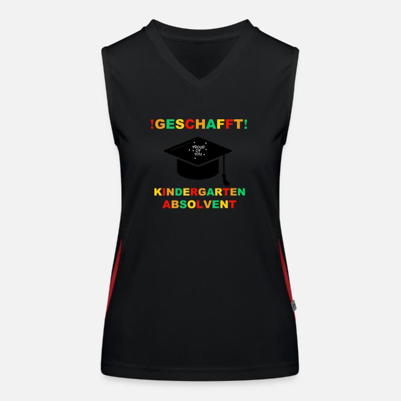 Kindergarten Absolvent 2023 Geschafft Einschulung Funktionelles Kontrast-Tank Top für Frauen