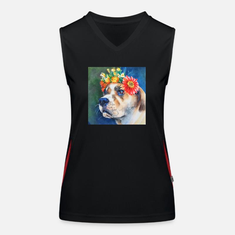 Pleurage! Source! -Mâtin Débardeur respirant contrasté Femme