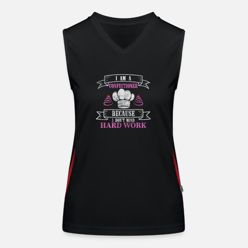 Pastry Chef Baker Muffin Women's Functional Contrast Tank Top