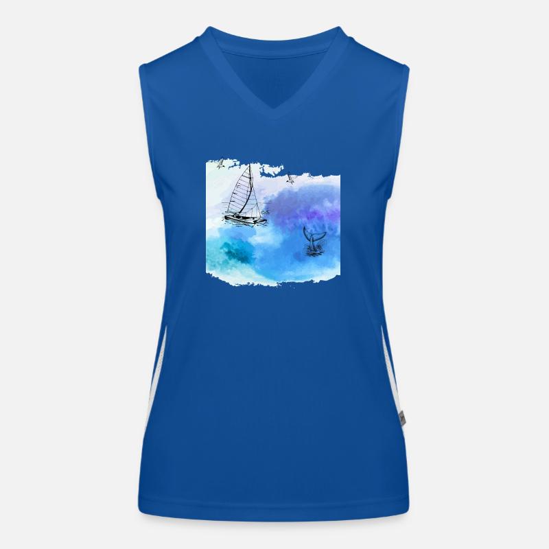 Aquarelle : Adventure Ocean Débardeur respirant contrasté Femme