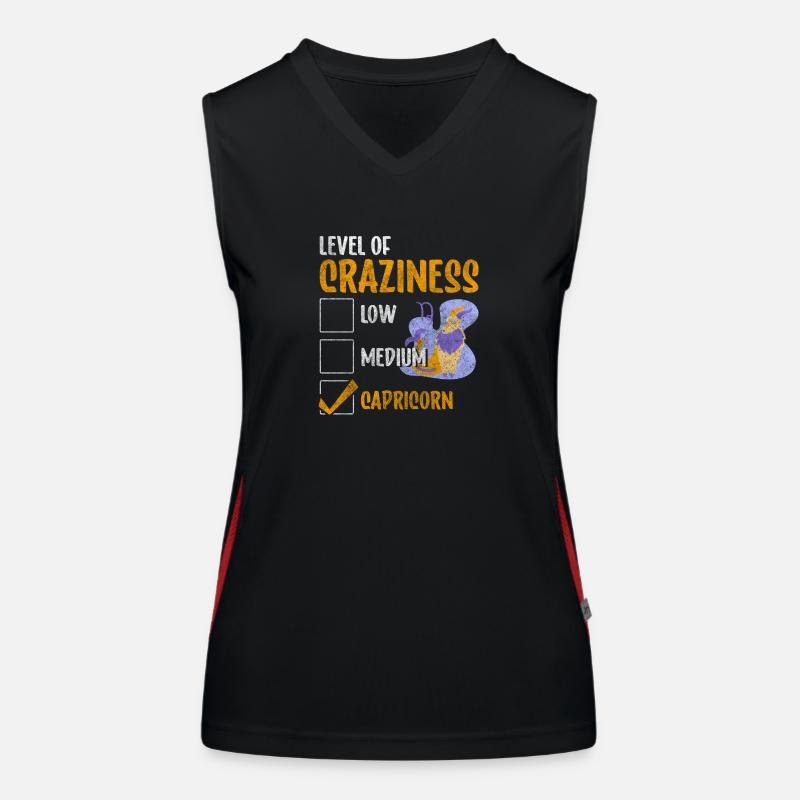 Steinbock Element Erde Aberglaube Funktionelles Kontrast-Tank Top für Frauen