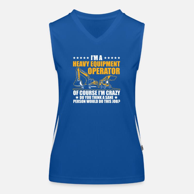 Construction machinery operator Excavator driver Excavator driver Construction workers Women's Functional Contrast Tank Top