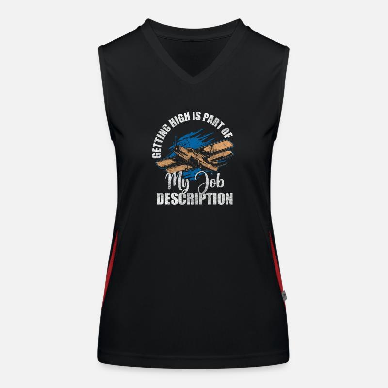 Airplane Model Building Glider Women's Functional Contrast Tank Top