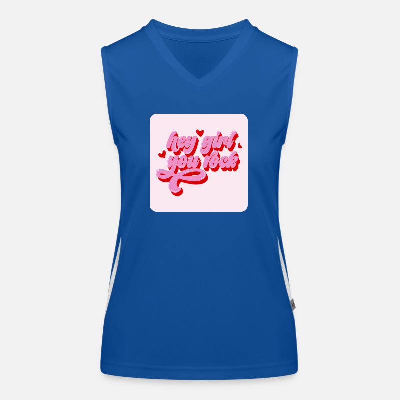 Hey Mädchen, du rockst Funktionelles Kontrast-Tank Top für Frauen