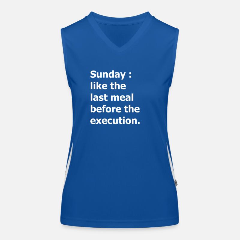 Sunday : like the last meal before the execution Débardeur respirant contrasté Femme