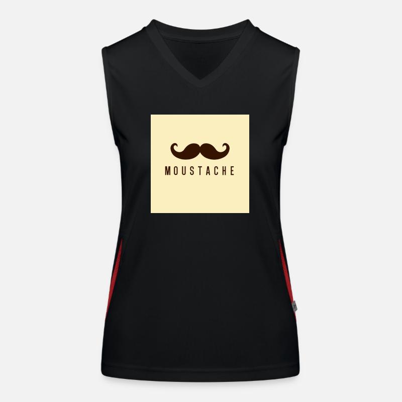 Moustache Débardeur respirant contrasté Femme