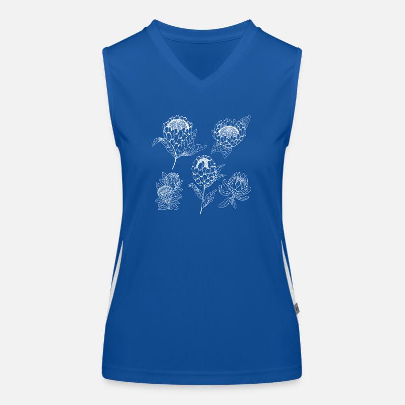 Groupe de fleurs protea Débardeur respirant contrasté Femme