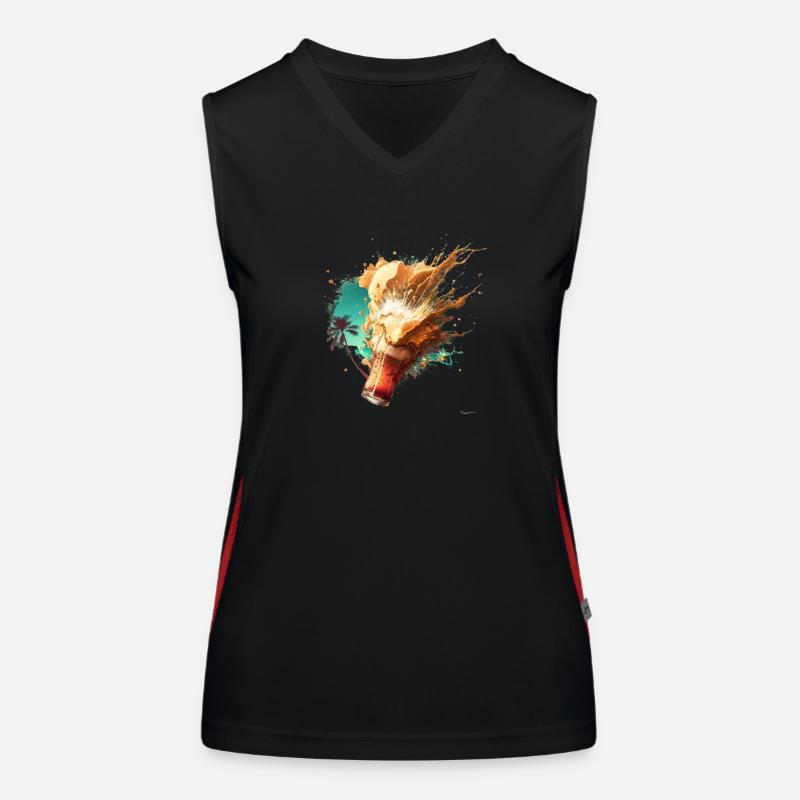 Bier Schaum Explosion im Sommer Funktionelles Kontrast-Tank Top für Frauen