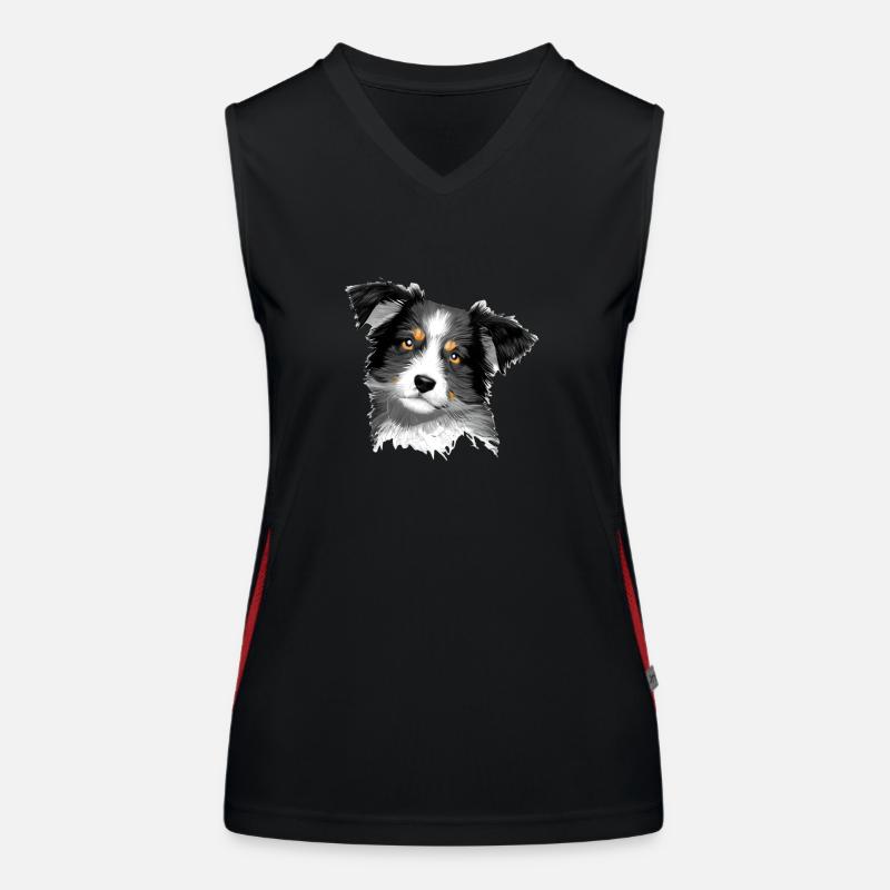 Hunde Australischer Schäferhund Hundehalter Hund Funktionelles Kontrast-Tank Top für Frauen