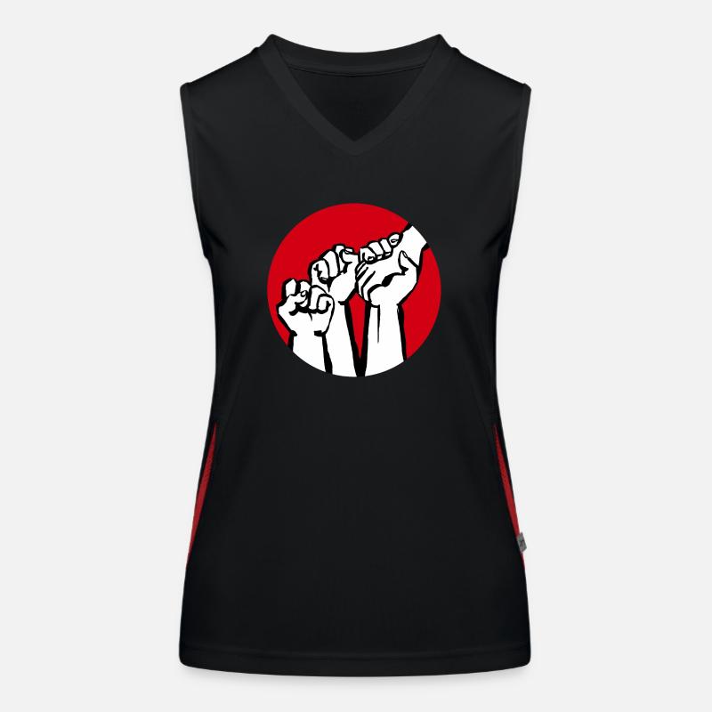 Fäuste1a Funktionelles Kontrast-Tank Top für Frauen