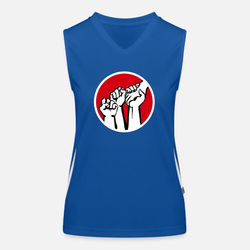 Fäuste1b Funktionelles Kontrast-Tank Top für Frauen