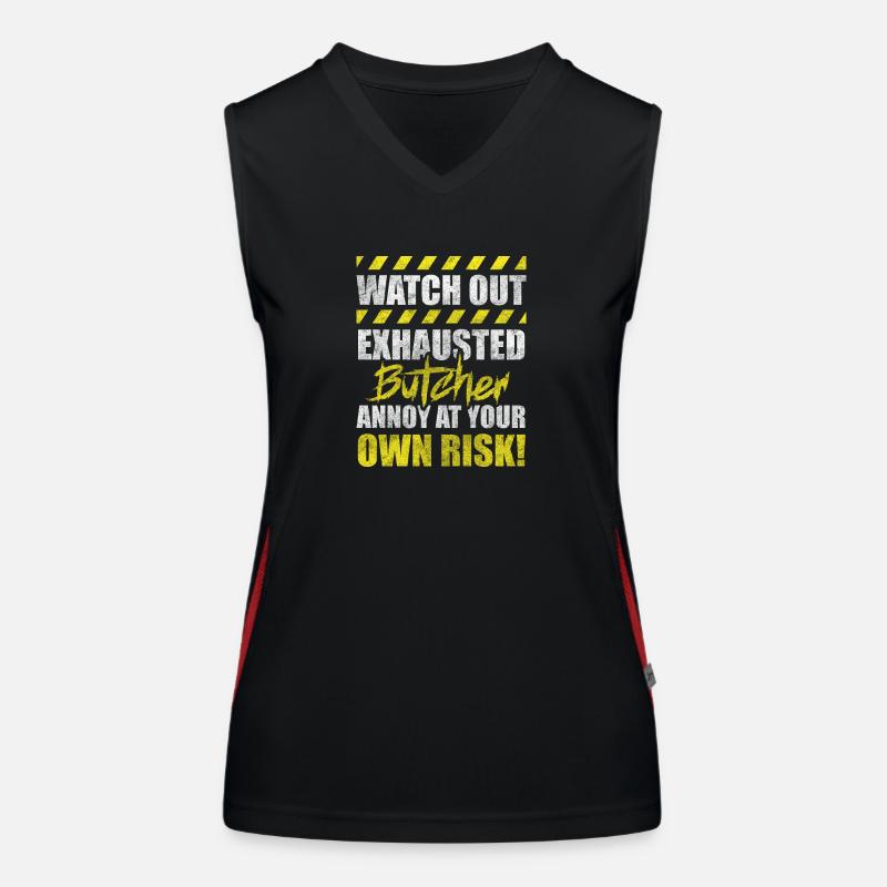 Schlachter Beruf Funktionelles Kontrast-Tank Top für Frauen