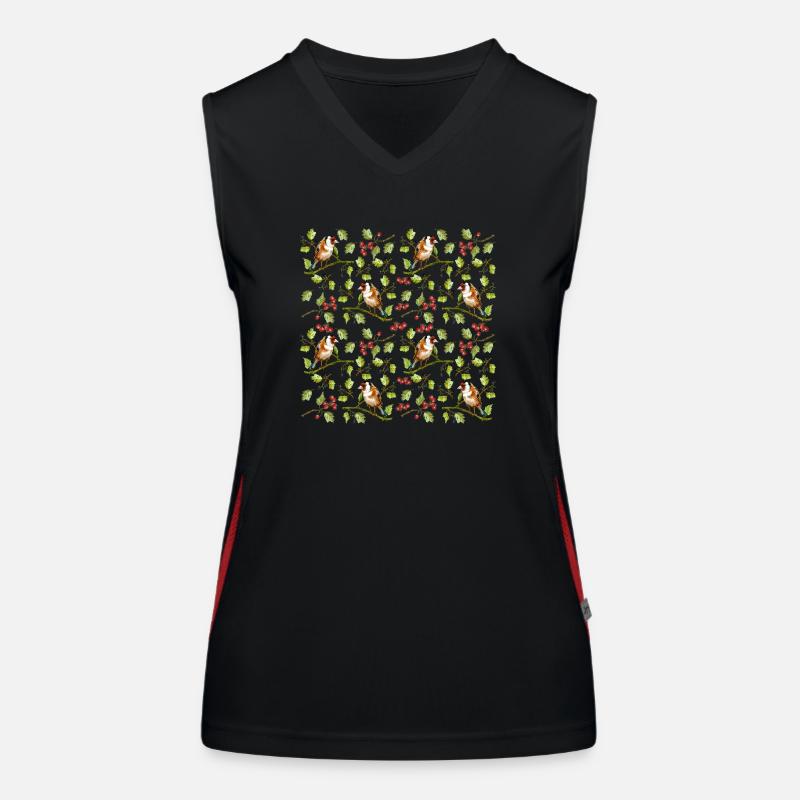 Bunte Vögel Funktionelles Kontrast-Tank Top für Frauen