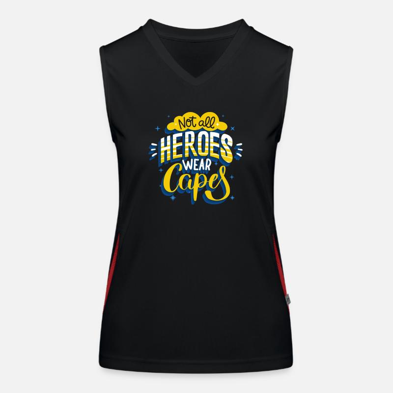 Black Yellow Simple Typography T Shirt. Women's Functional Contrast Tank Top