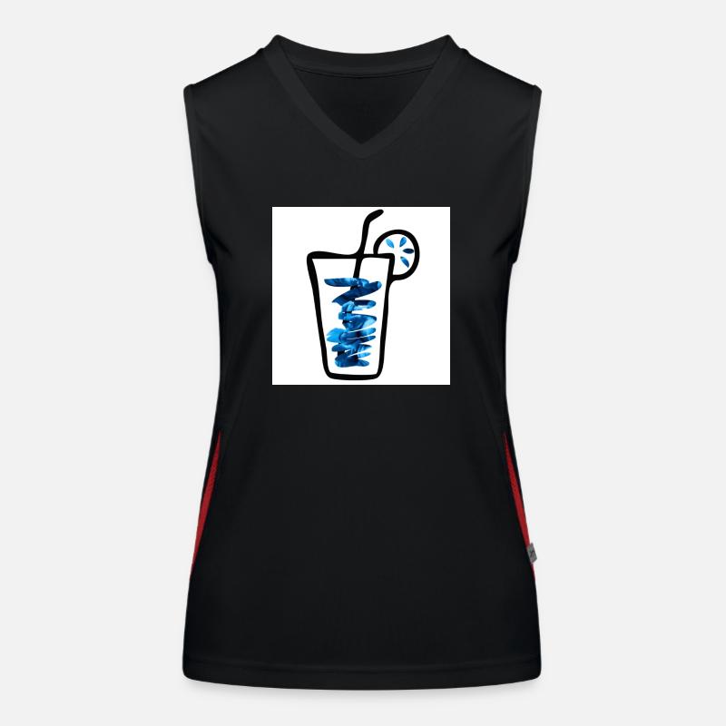 Drink blue Funktionelles Kontrast-Tank Top für Frauen