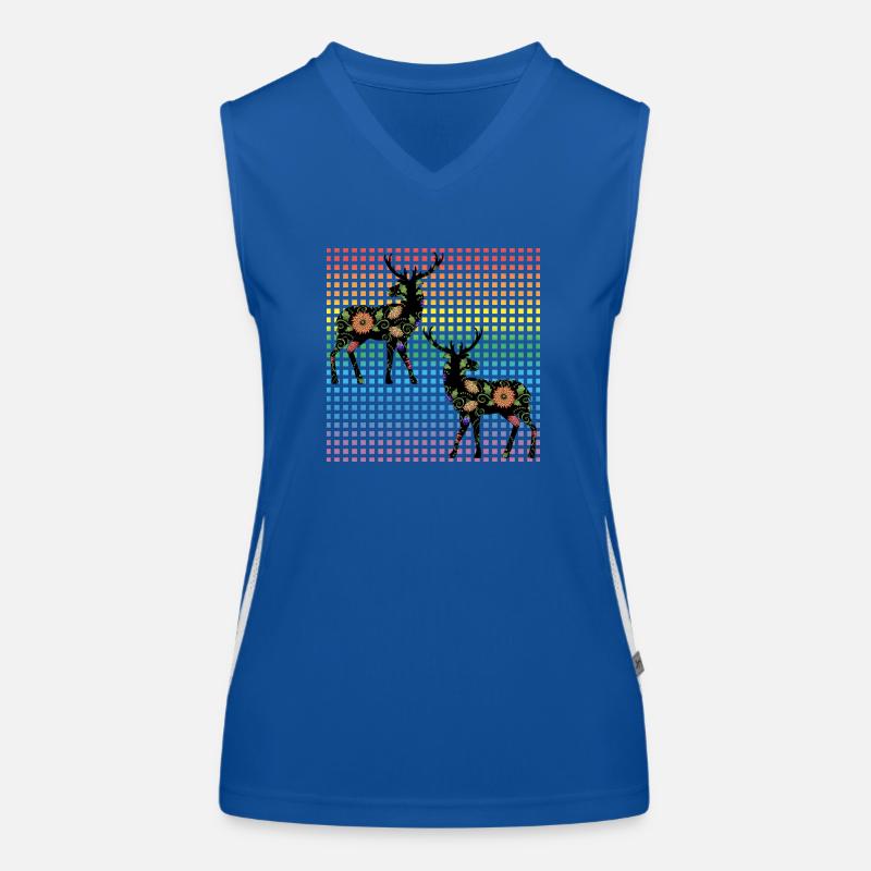 Hirsch Funktionelles Kontrast-Tank Top für Frauen