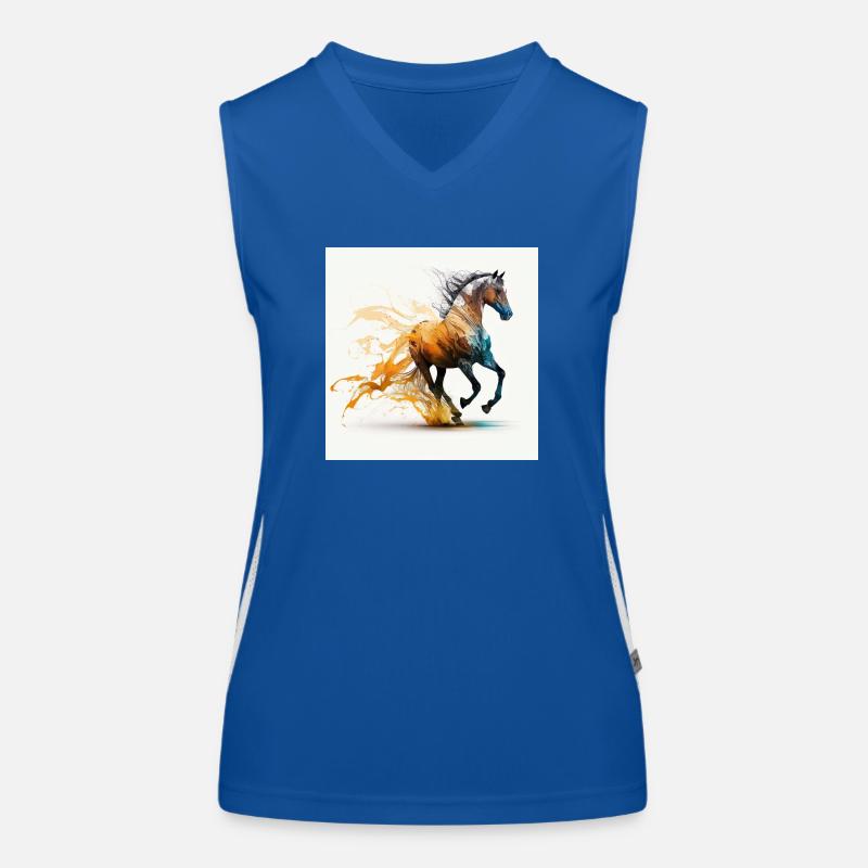Feuriges Pferd Nr. 3 Funktionelles Kontrast-Tank Top für Frauen