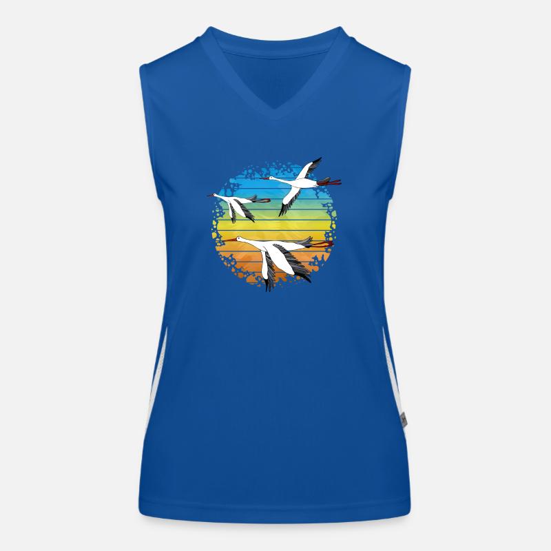 Cicogne Top sportivo da donna in contrasto cromatico