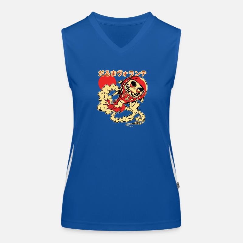 Flying Daruma doll Women's Functional Contrast Tank Top