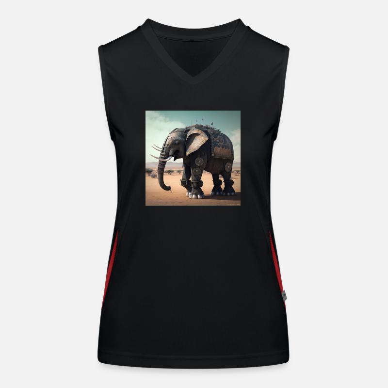 Éléphant au Kenya 2 Débardeur respirant contrasté Femme
