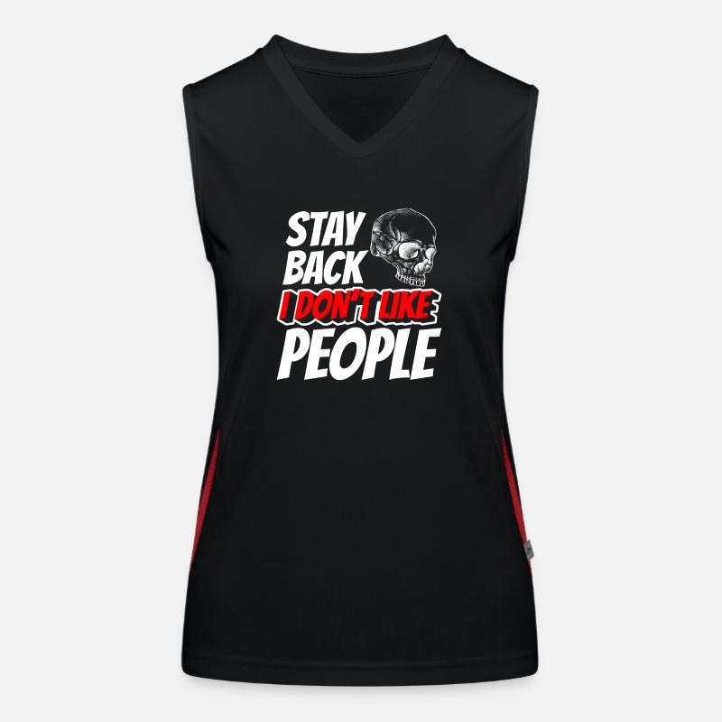 Sarcasm People Misanthrope Rejection Women's Functional Contrast Tank Top