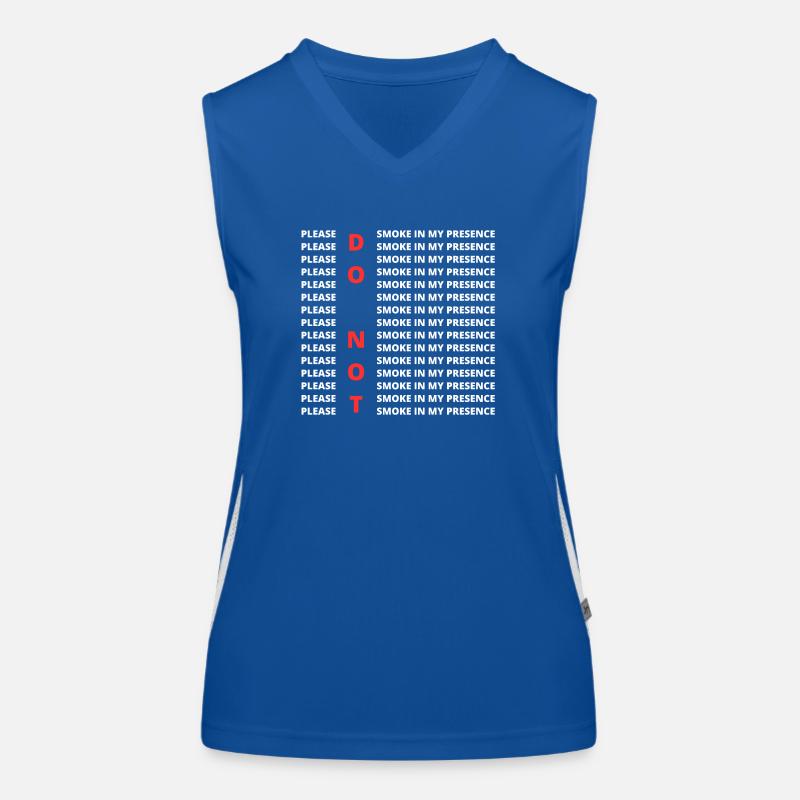 please do not smoke in my presence Women's Functional Contrast Tank Top