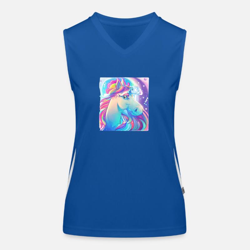 Einhorn Mädchen Fabeltier Einhörner Unicorn Funktionelles Kontrast-Tank Top für Frauen