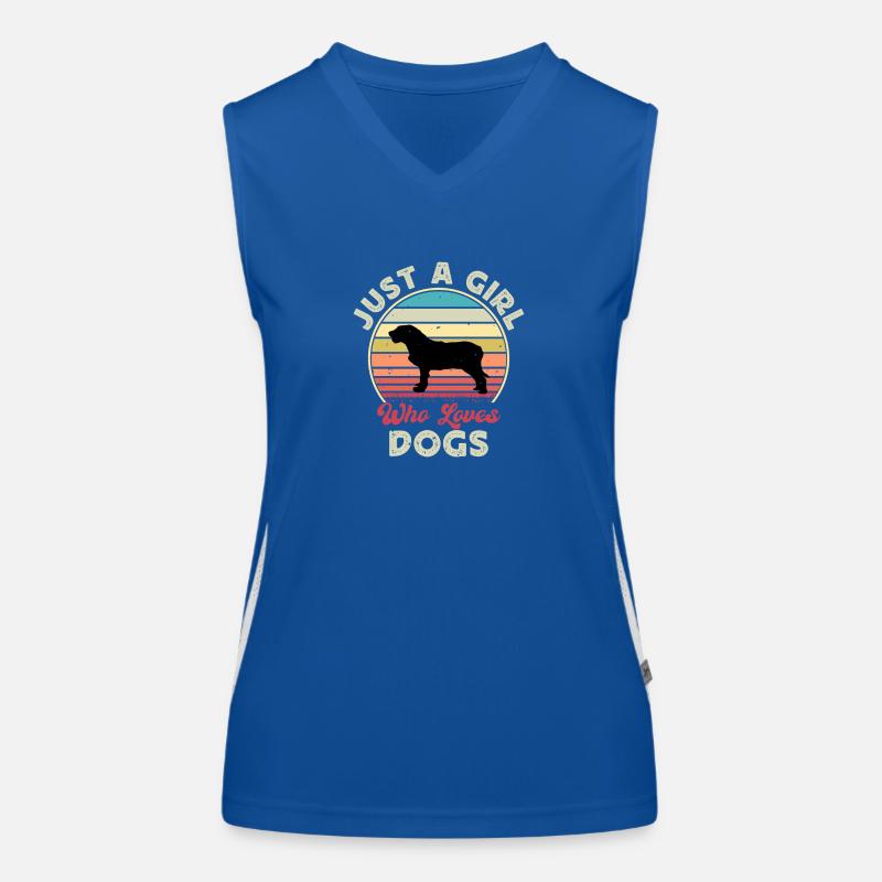 Istrian Coarse Haired Hound Dog Silhouette Retro Débardeur respirant contrasté Femme
