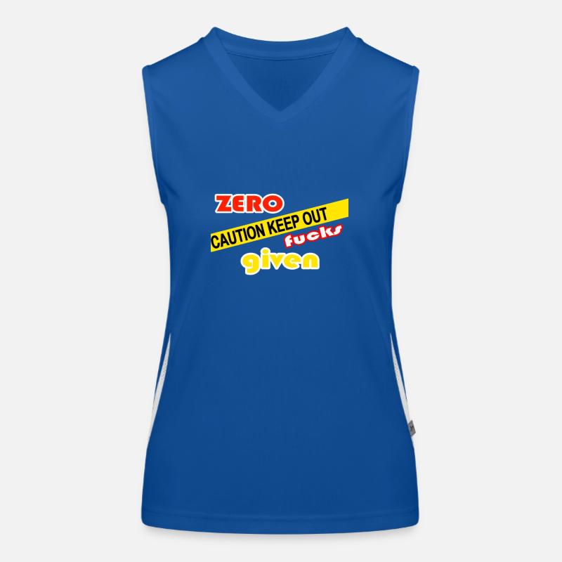 Zero fucks given Débardeur respirant contrasté Femme