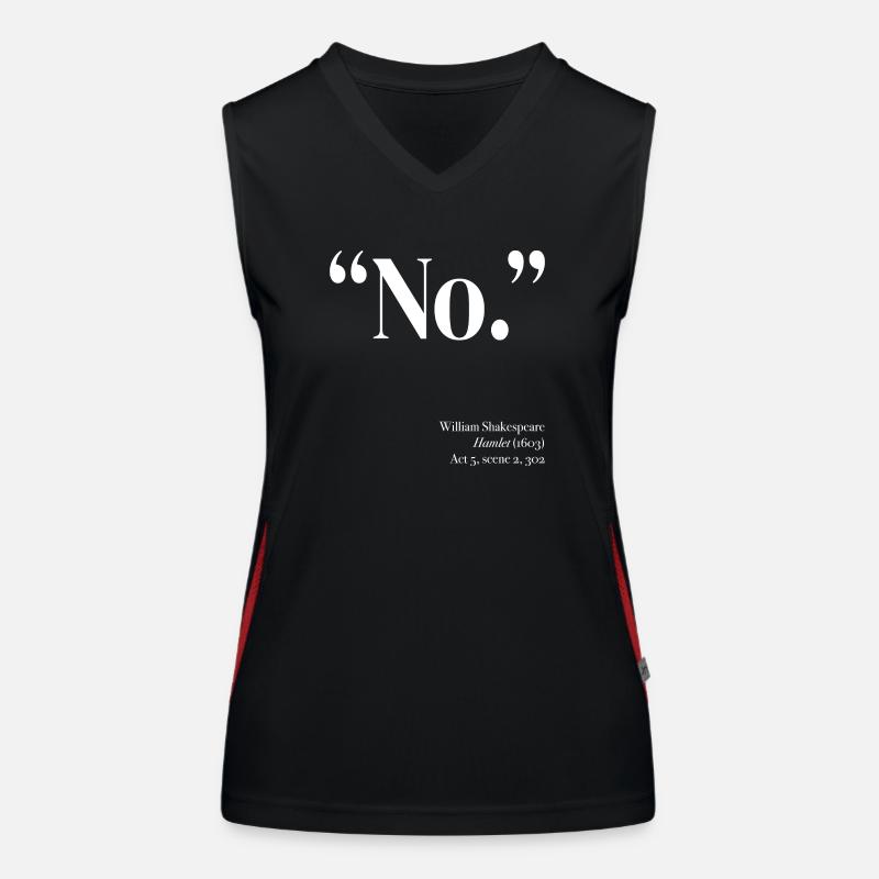 "Nein." Funktionelles Kontrast-Tank Top für Frauen