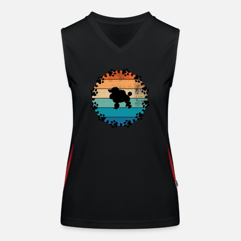 Chiens Caniche de soleil Débardeur respirant contrasté Femme