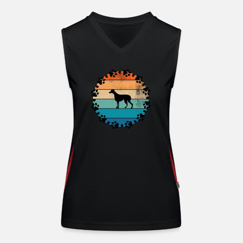 Hunde Sonne Dobermann Funktionelles Kontrast-Tank Top für Frauen