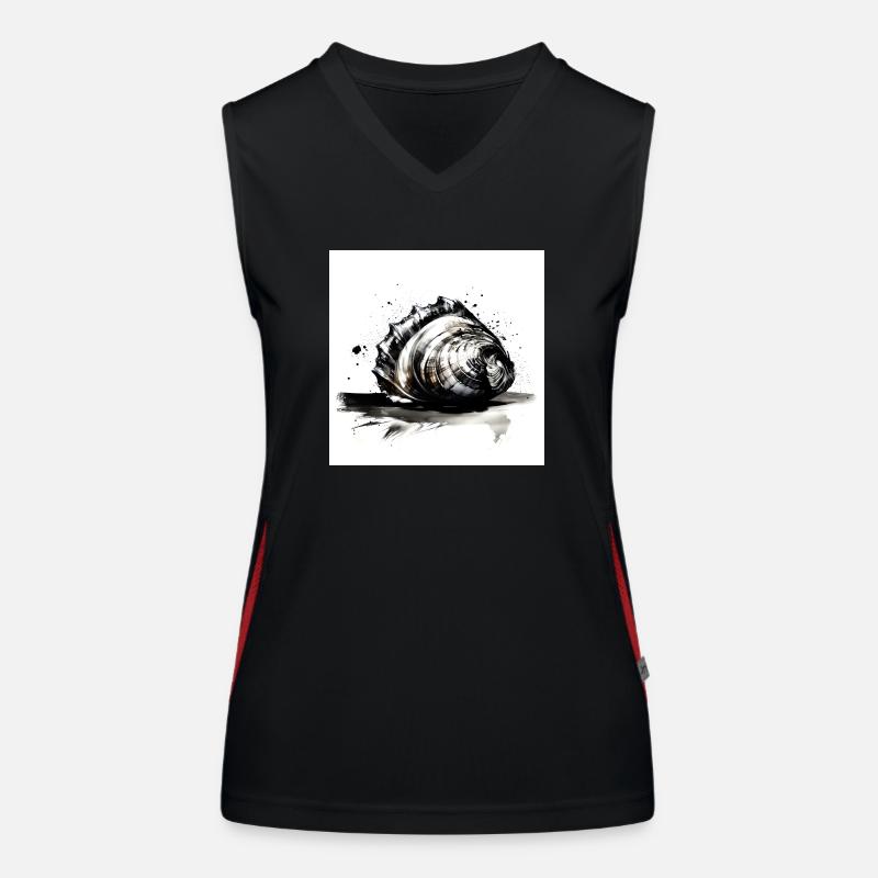 Elegant shell illustration Women's Functional Contrast Tank Top