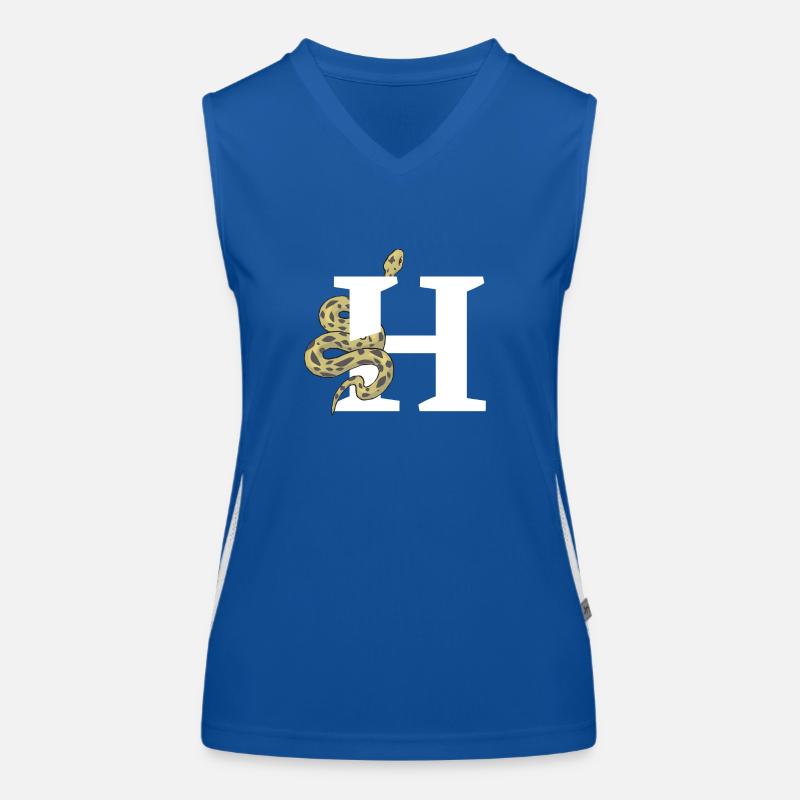 Buchstabe h Schlange Funktionelles Kontrast-Tank Top für Frauen