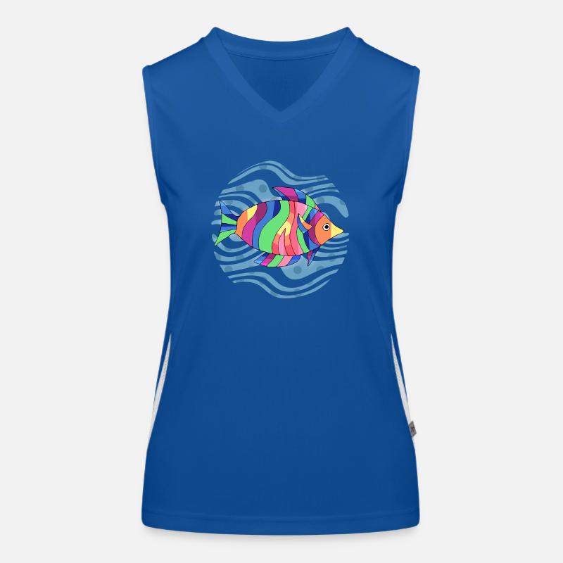 Fisch Funktionelles Kontrast-Tank Top für Frauen