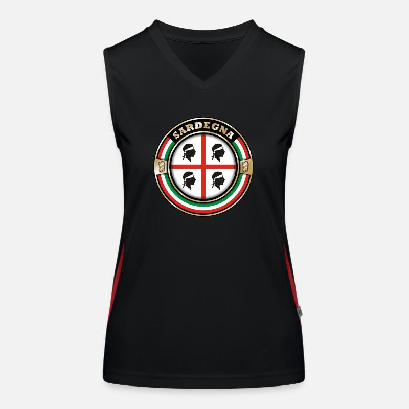 Emblem Sardiniens Funktionelles Kontrast-Tank Top für Frauen